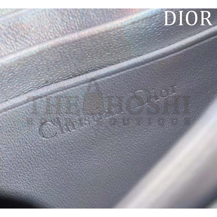 D10r Women CD Miss D10r Mini Bag Silver Metallic Leather Lambskin Master Quality
