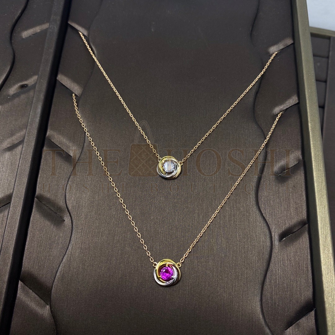 Ca*t1er D1am0nd Necklace Purple & White Gold Master Quality