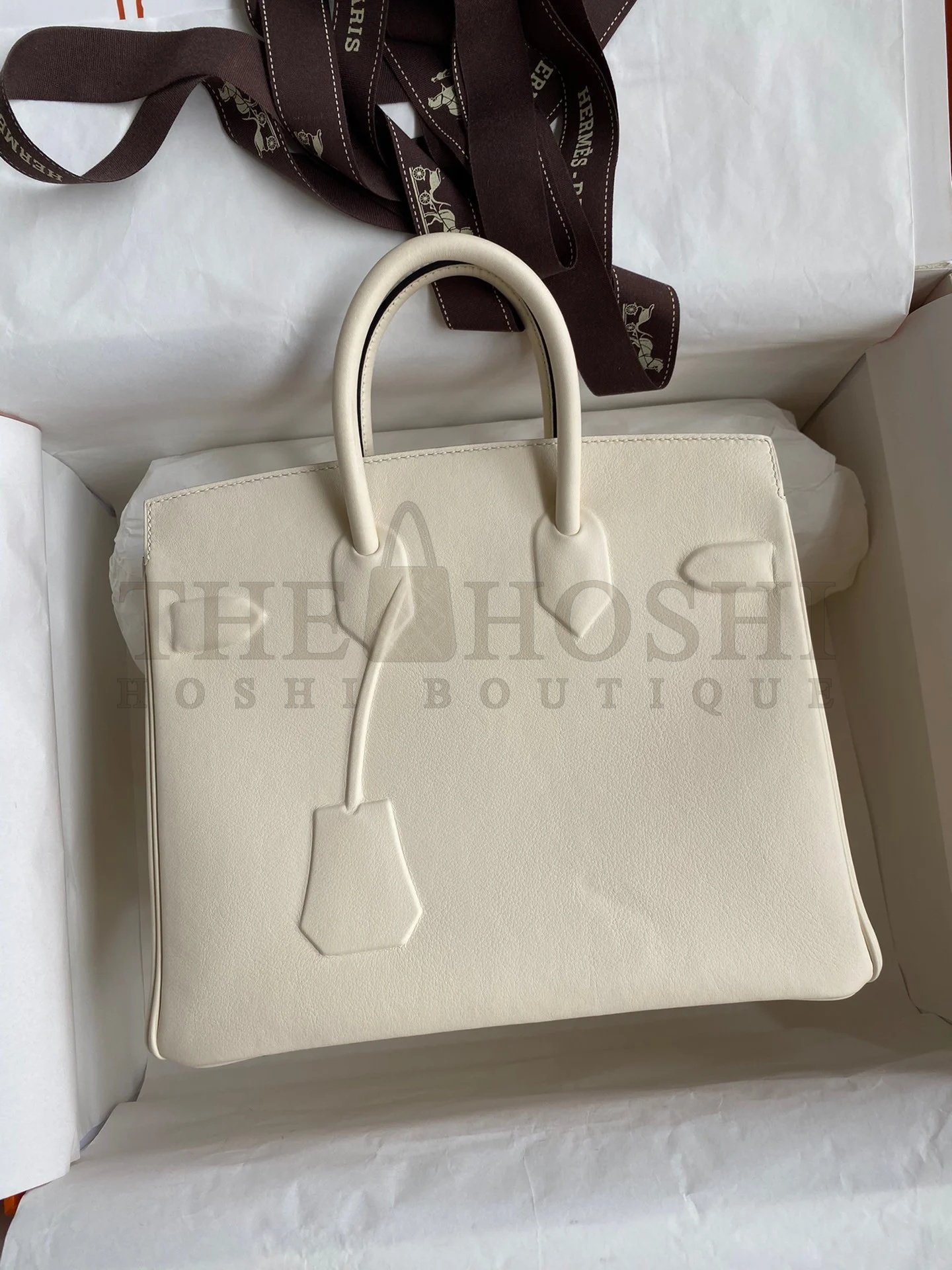 H**me5 Shadow Birkin 25 Limited Edition Bag In Craie Swift Calfskin Master Quality