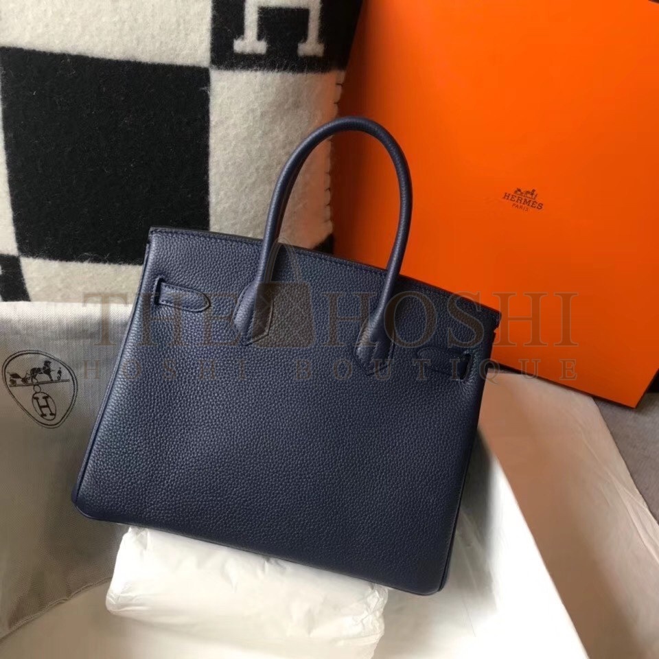 H**me5 Navy Blue Clemence Birkin 30cm Bag Master Quality