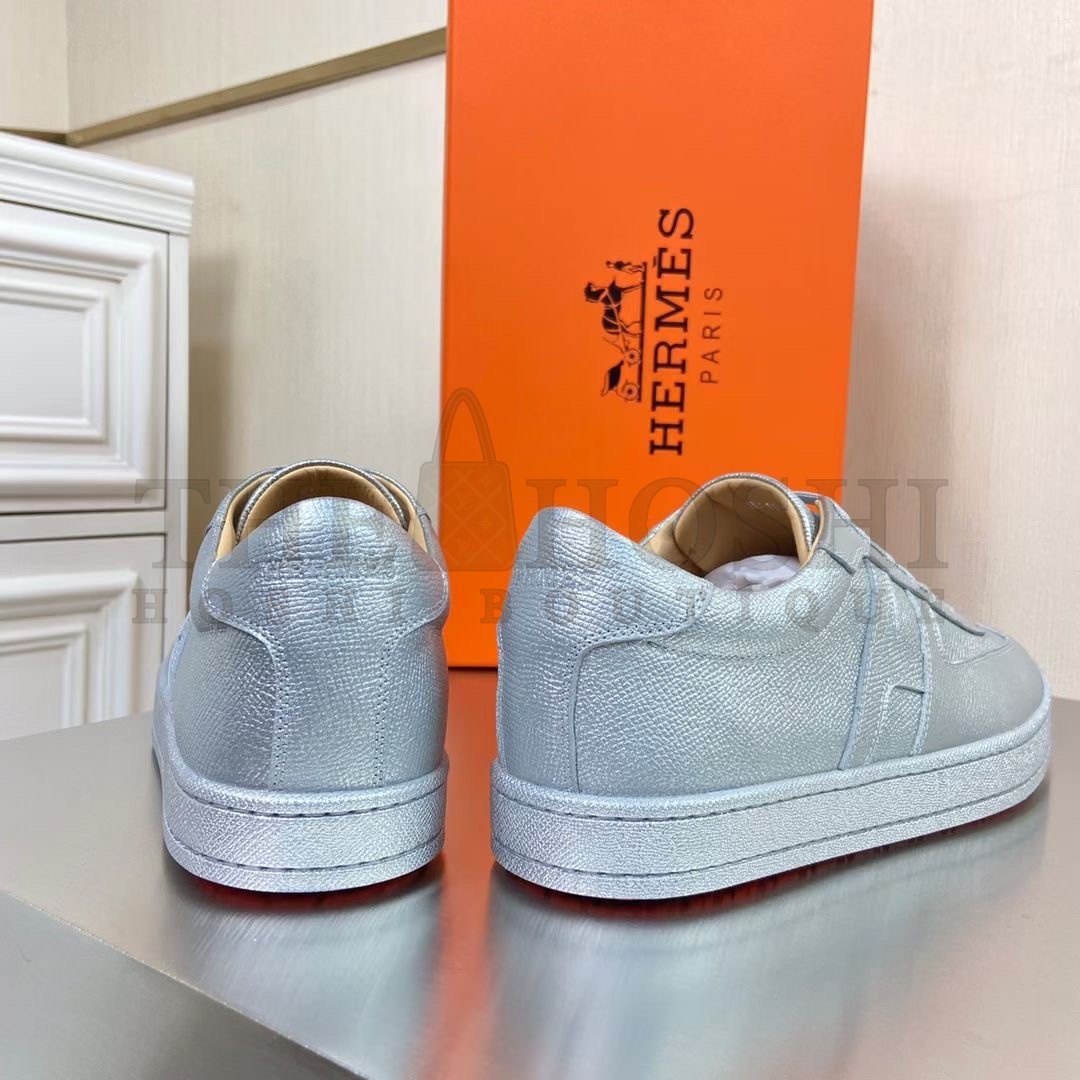 H**me5 Boomerang Sneakers In Silver Epsom Leather Master Quality