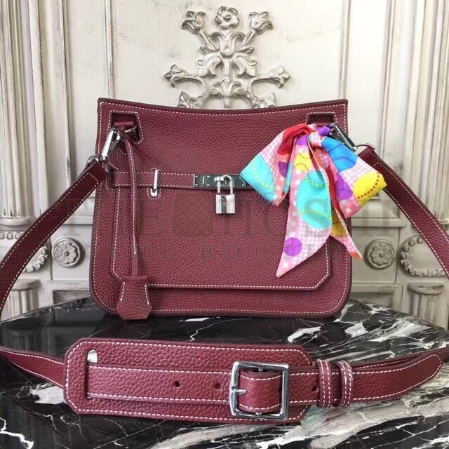 H**me5 Bordeaux Clemence Jypsiere 28cm Bag Master Quality