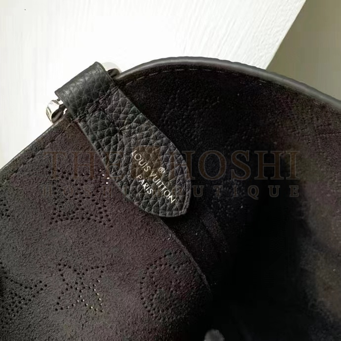 L0vis Vvtt0n LV Women Blossom MM Tote Bag Black Mahina Perforated Calfskin Leather Master Quality