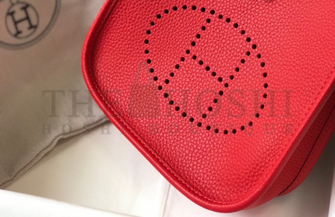 H**me5 Evelyne III Mini Bag In Red Clemence Leather Master Quality