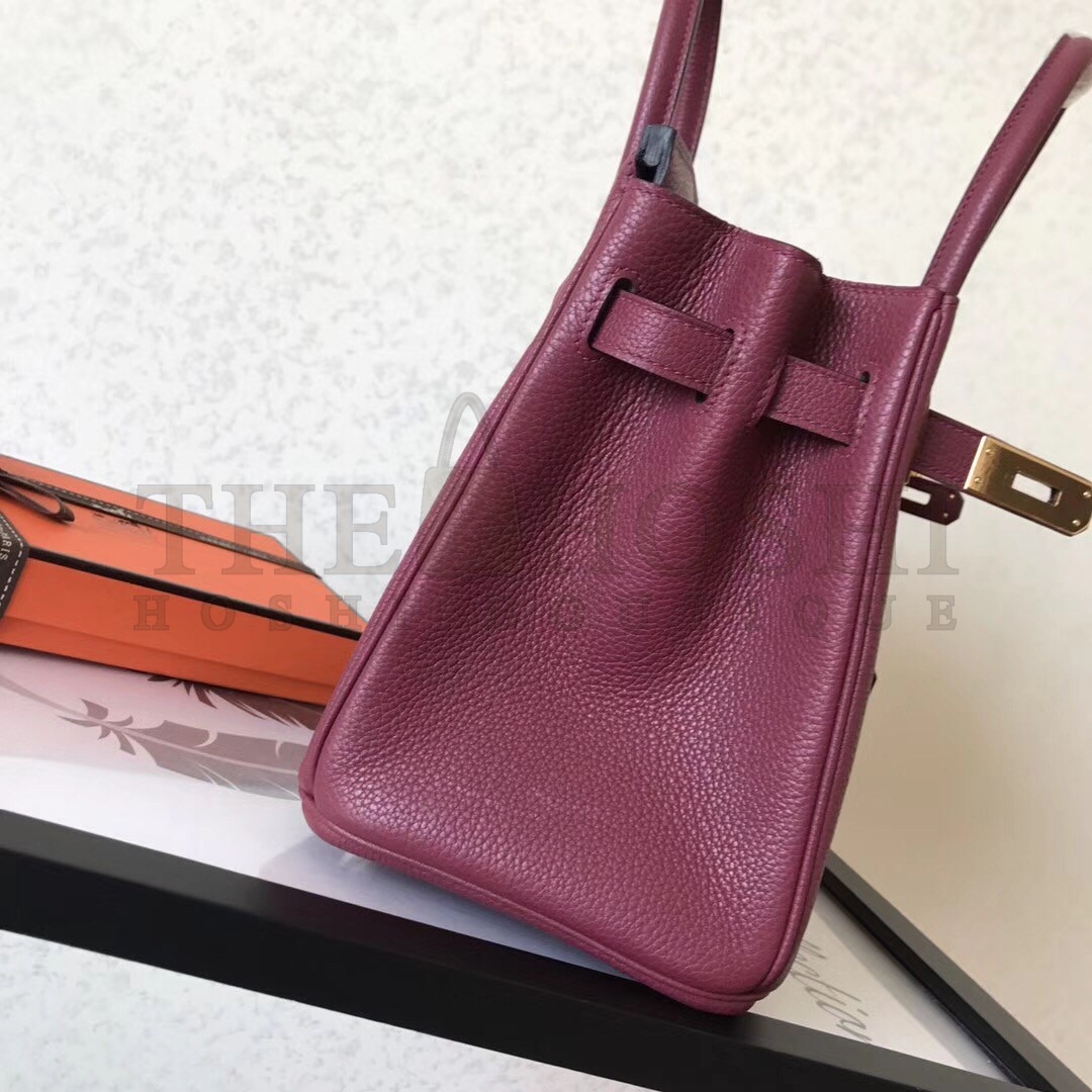 H**me5 Ruby Birkin 30cm Clemence Handmade Bag Master Quality