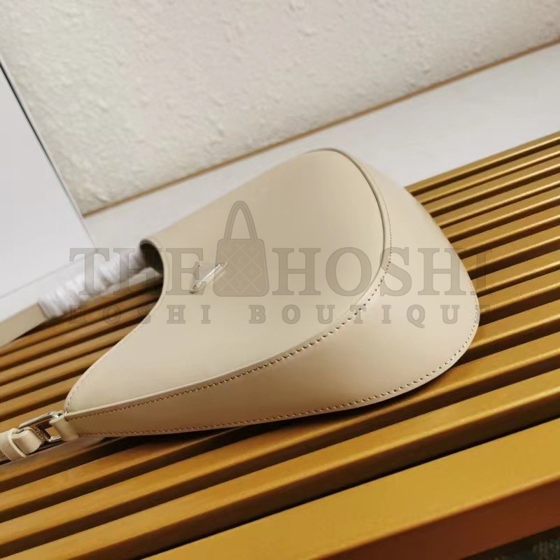 Pra*a Cleo Shoulder Small Bag In Beige Brushed Leather Master Quality