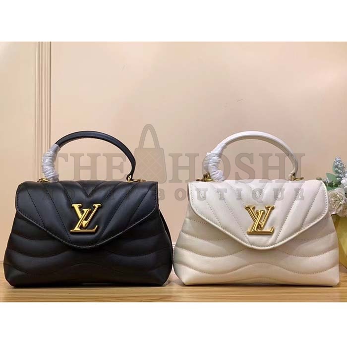 L0vis Vvtt0n LV Women Hold Me Top-Handle Bag Beige Smooth Cowhide Leather Master Quality