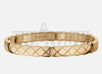Ch**el Coco Crush Bracelet In Quilted Motif With 18k yellow Gold Master Quality