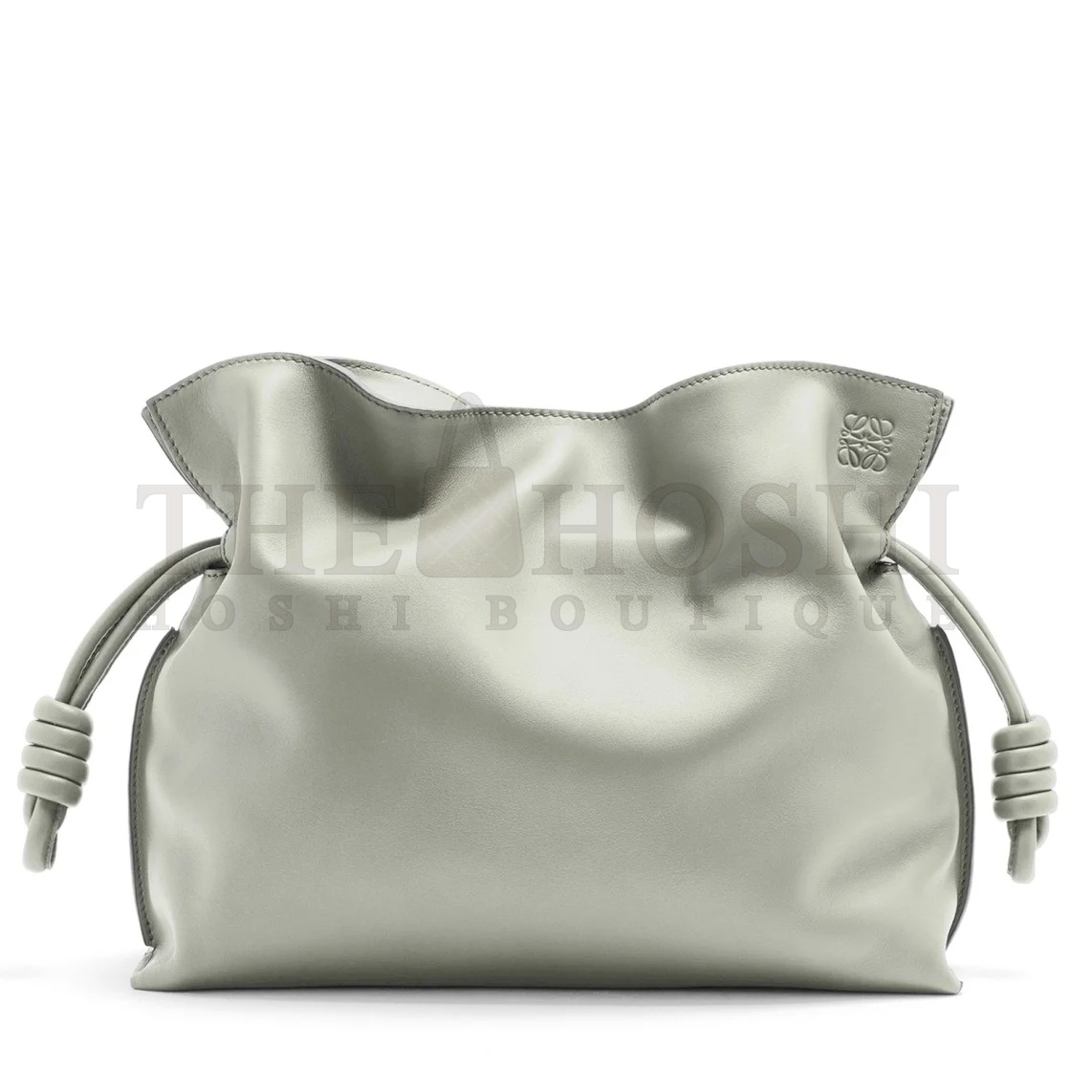 L0ew* Flamenco Clutch Bag In Ash Grey Calfskin Master Quality