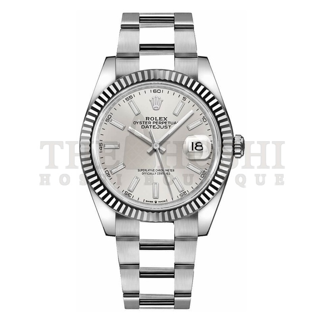 R01ex Datejust 41 Silver Dial Oyster Bracelet Watch 126334-0003 Master Quality