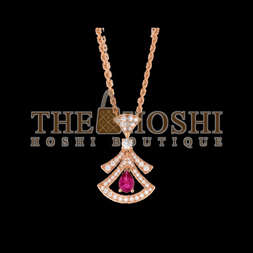 Bv1g*ai DIVAS' DREAM NECKLACE, green tourmaline & rubellite Master Quality