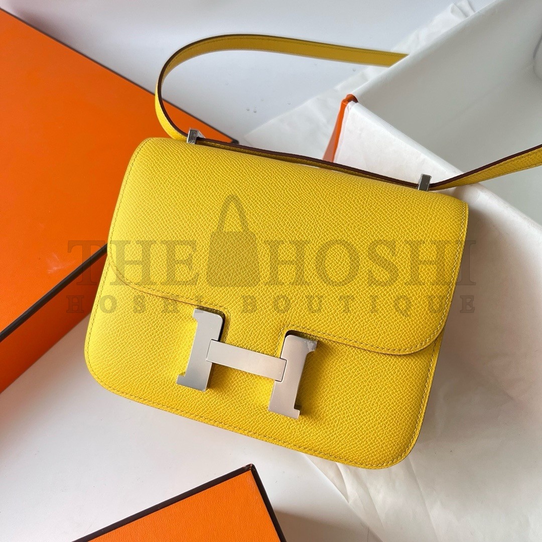 H**me5 Constance 18 Handmade Bag In Jaune de Naples Epsom Calfskin Master Quality