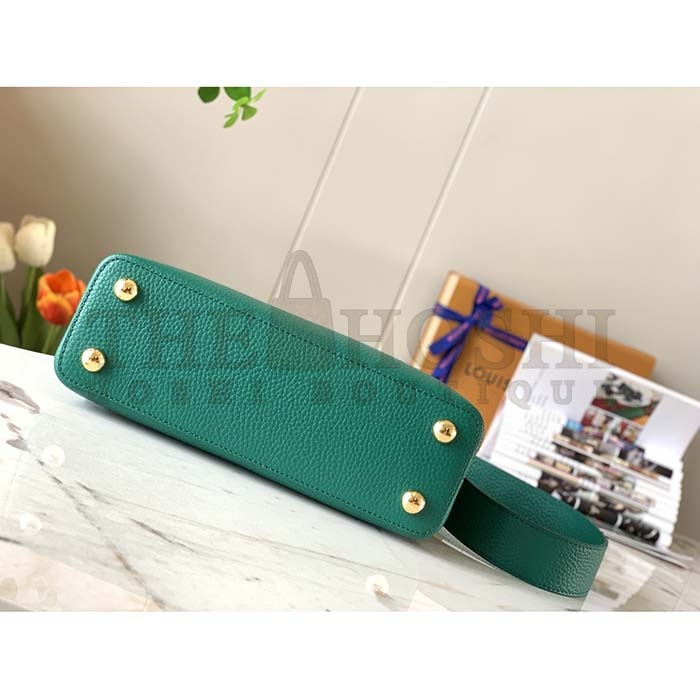 L0vis Vvtt0n LV Women Capucines BB Handbag Emeraude Green Taurillon Leather Master Quality