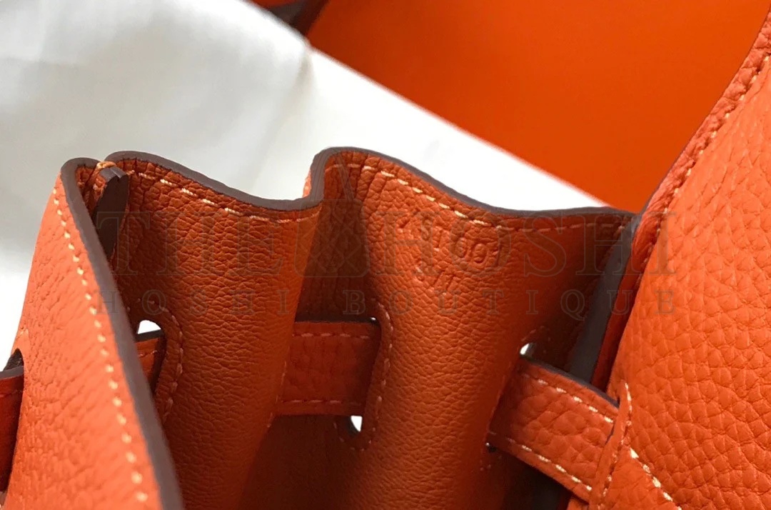 H**me5 Kelly 32cm Retourne Bag in Orange Clemence Leather GHW Master Quality