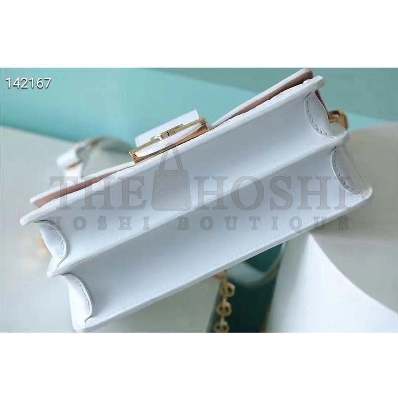 L0vis Vvtt0n LV Women Dauphine East West Handbag White Calfskin Leather Master Quality