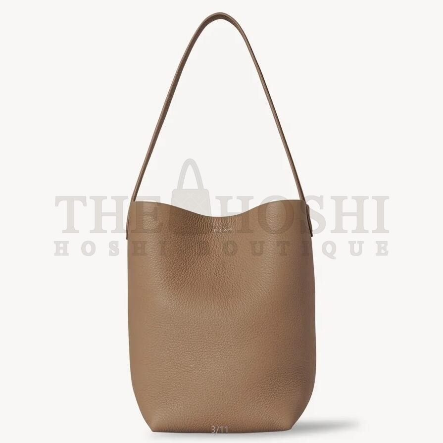 The R0w Small N/S Park Tote in Taupe Grained Leather Master Quality