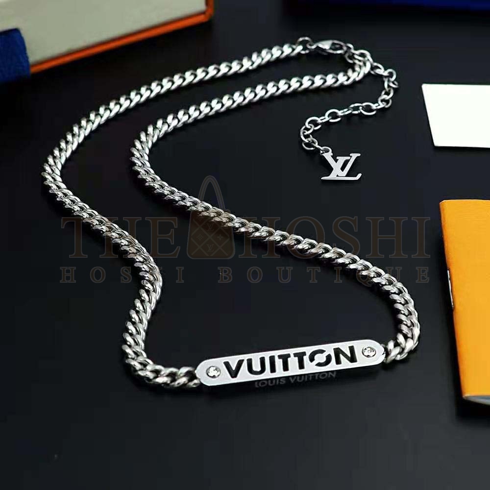 L0vis Vvtt0n Unisex LV ID Necklace Master Quality