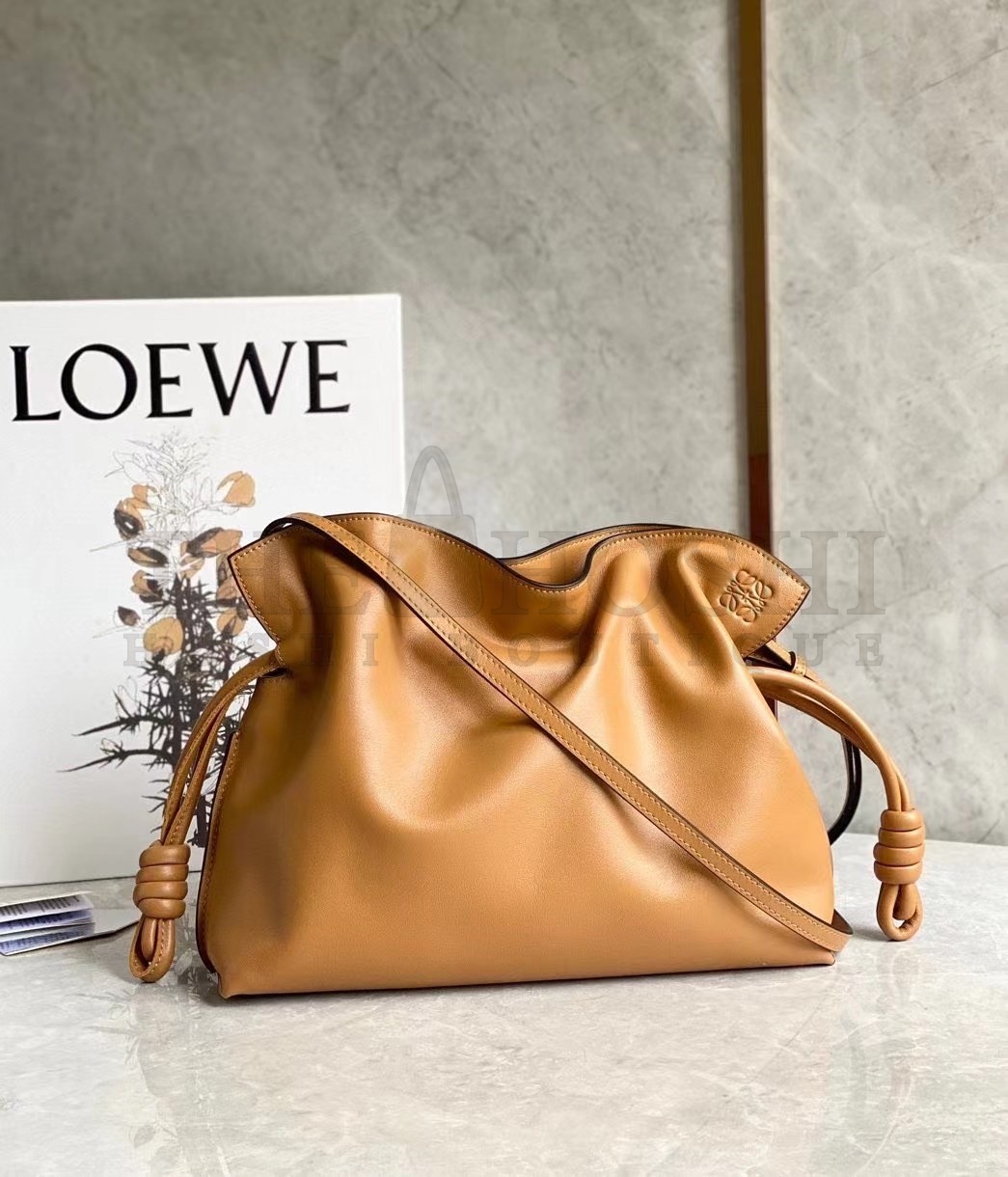 L0ew* Flamenco Clutch In Brown Nappa Leather Master Quality