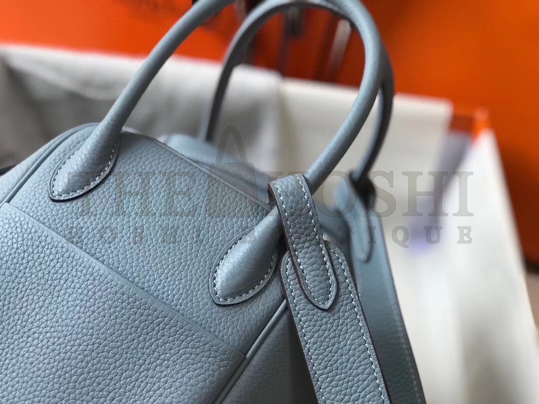 H**me5 Lindy 26cm Bag In Blue Lin Clemence With PHW Master Quality