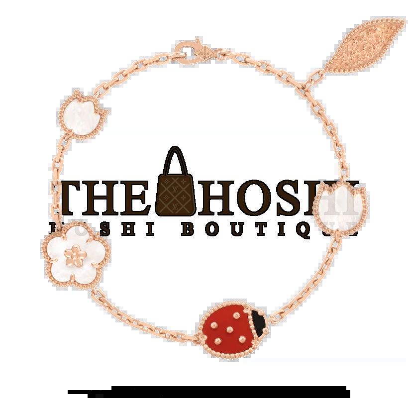 V*n Cl**f & Arpels Ladybird Five Flowers Bracelet, Lucky Spring bracelet, 5 motifs Master Quality