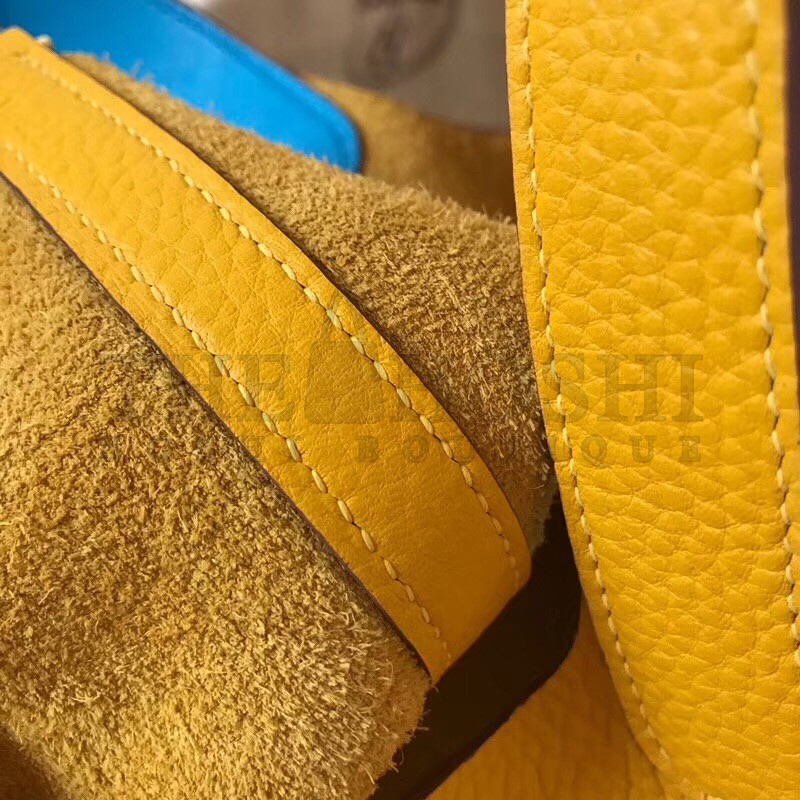 H**me5 Bicolor Picotin Lock PM 18cm Yellow Bag Master Quality