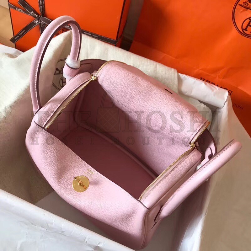 H**me5 Rose Dragee Lindy 26cm Clemence Handmade Bag Master Quality