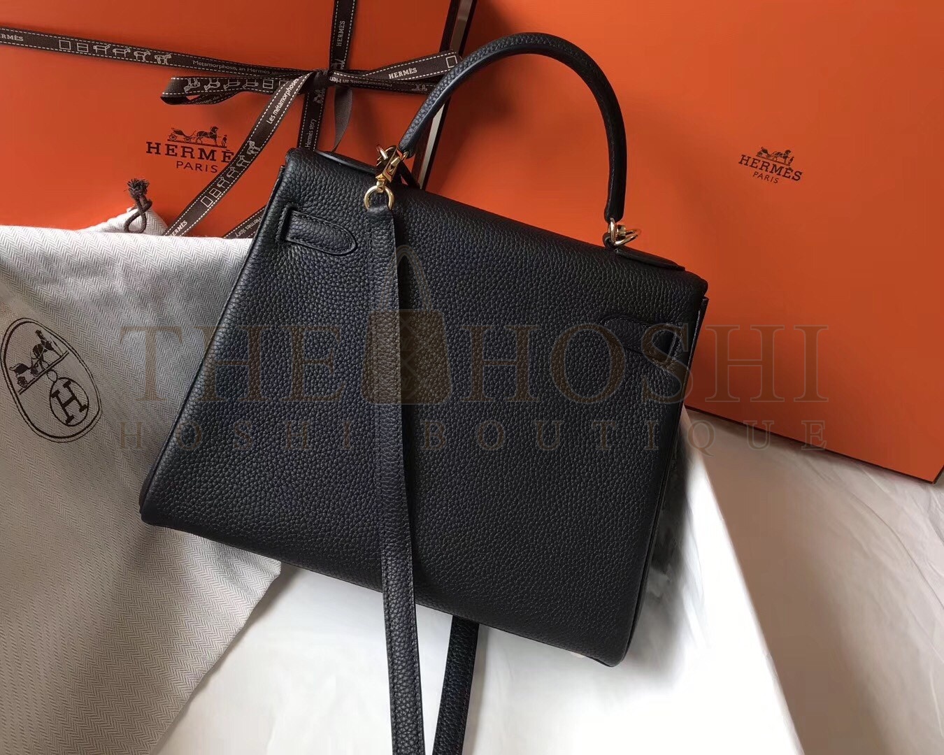 H**me5 Black Clemence Kelly 28cm Bag Master Quality