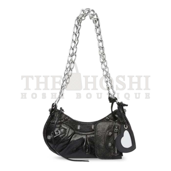 Ba1en*iaga Women BB Le Cagole XS Shoulder Bag Black Arena Lambskin Master Quality