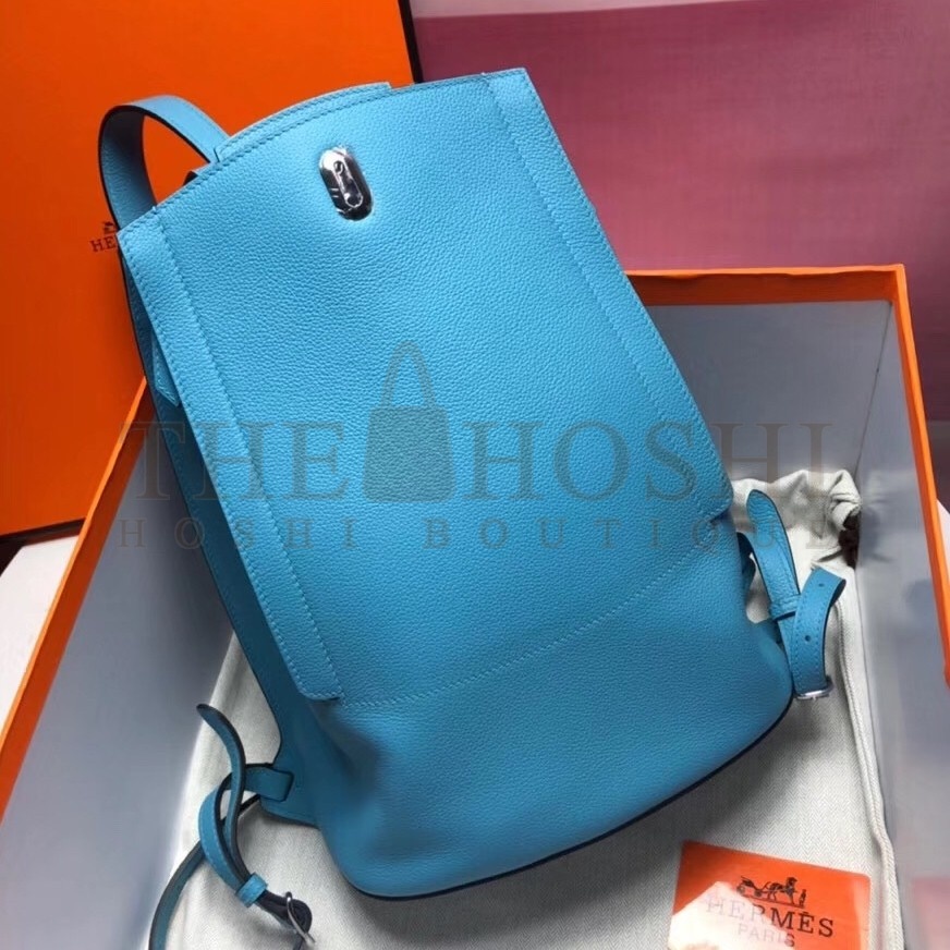 H**me5 GR24 Backpack In Blue Everycolor Calfskin Master Quality