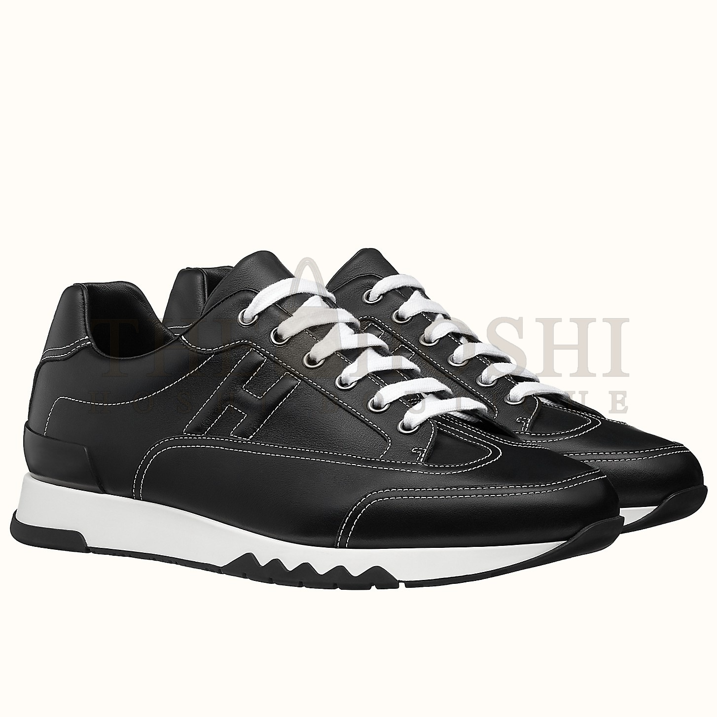H**me5 Trail Sneakers In Noir Calfskin Leather Master Quality