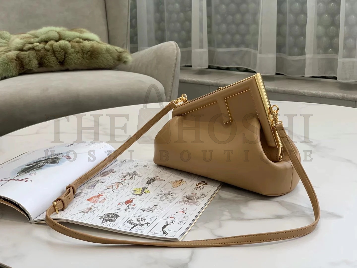 F**di First Small Bag In Light Brown Nappa Leather Master Quality