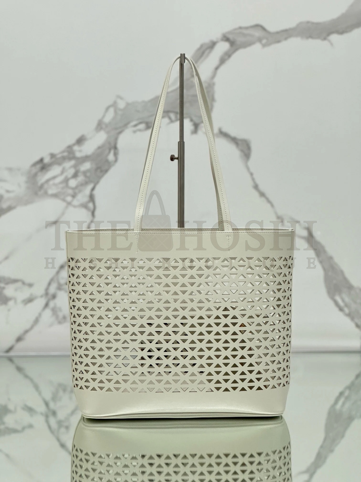 Pra*a Mini Buckle Bag in Linen Blend and Leather Master Quality