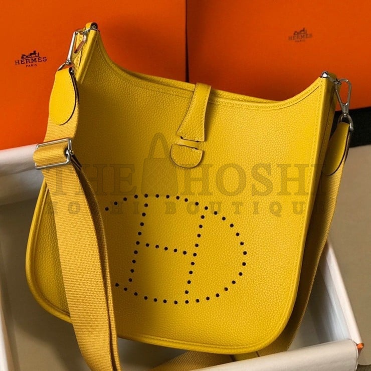 H**me5 Evelyne III 29 Bag In Yellow Clemence Leather Master Quality