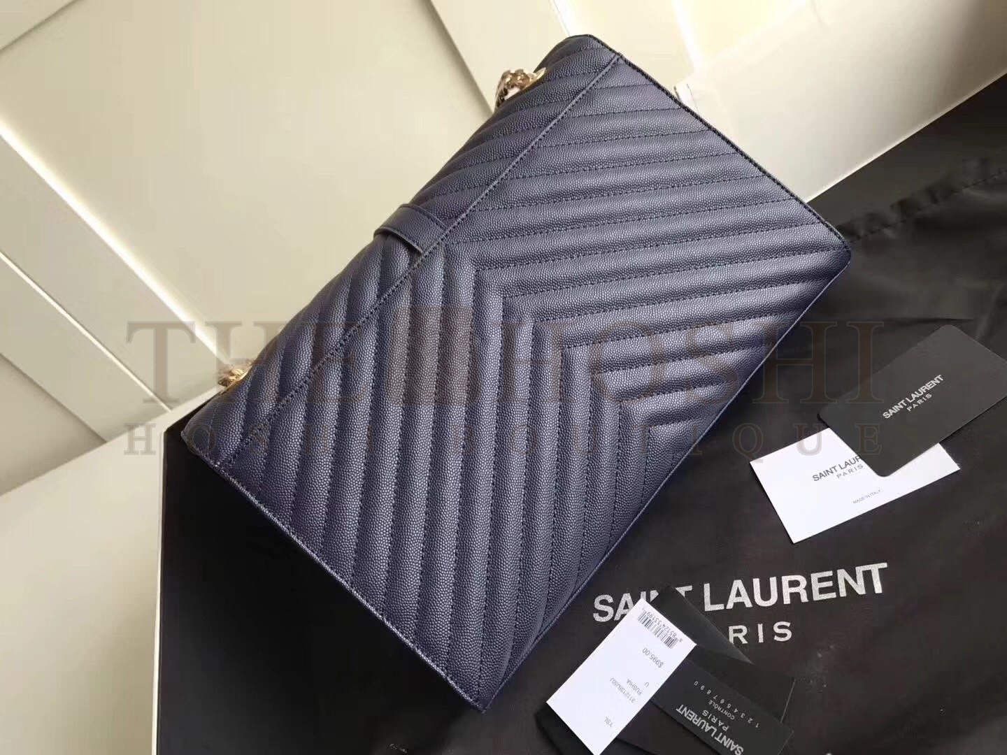 Sa1nt Lau*nt Large Monogramme Envelope Navy Shoulder Bag Master Quality