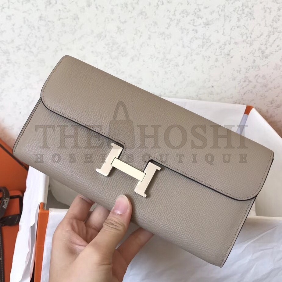 H**me5 Grey Epsom Constance Long Wallet Master Quality