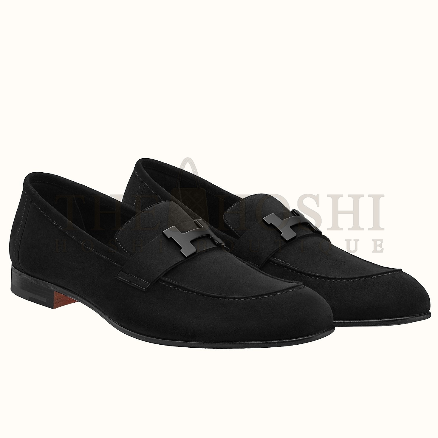 H**me5 Men's Paris Loafers In Black Suede Calfskin Master Quality