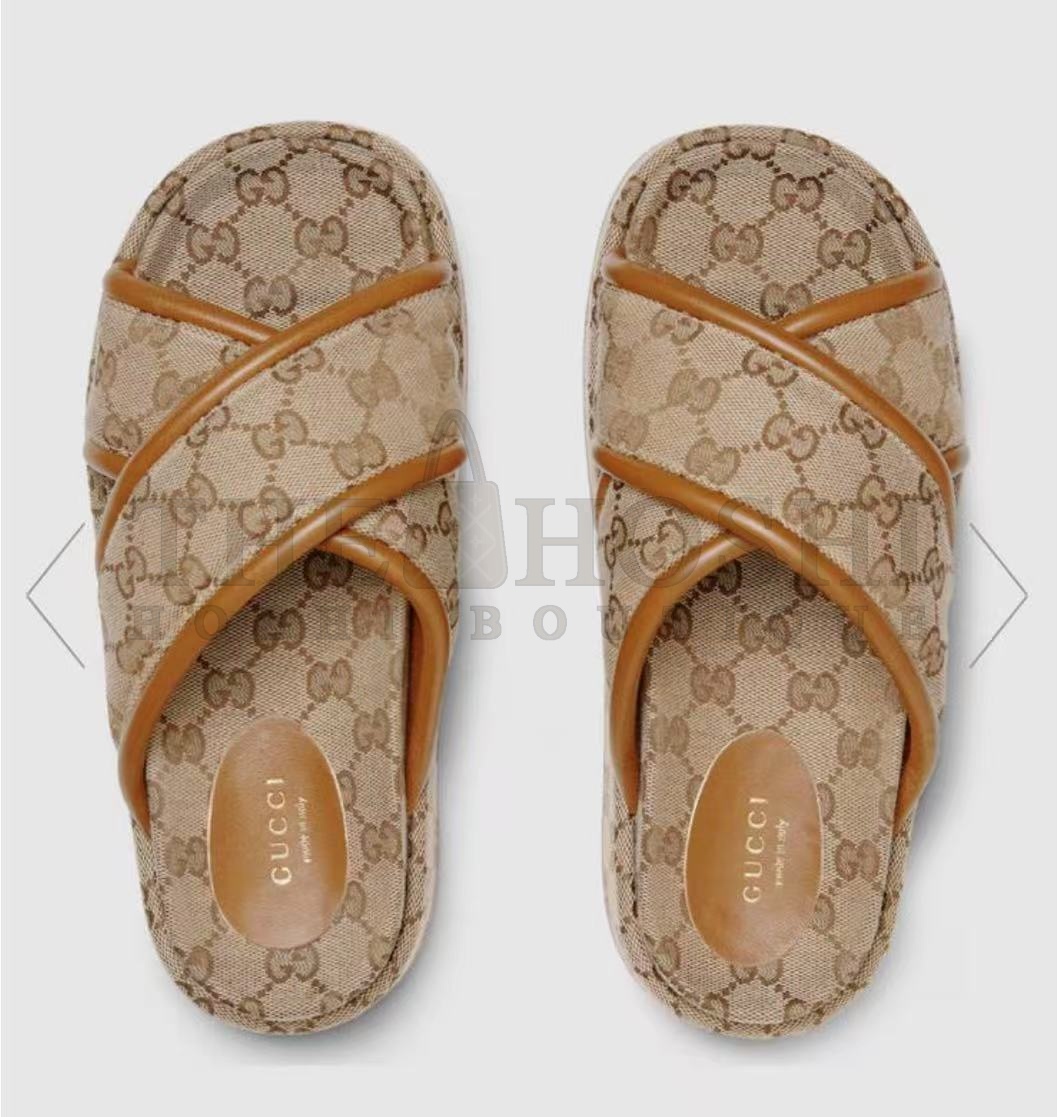 Gvc*1 G2 Monogram Cross Strap Sandals Master Quality