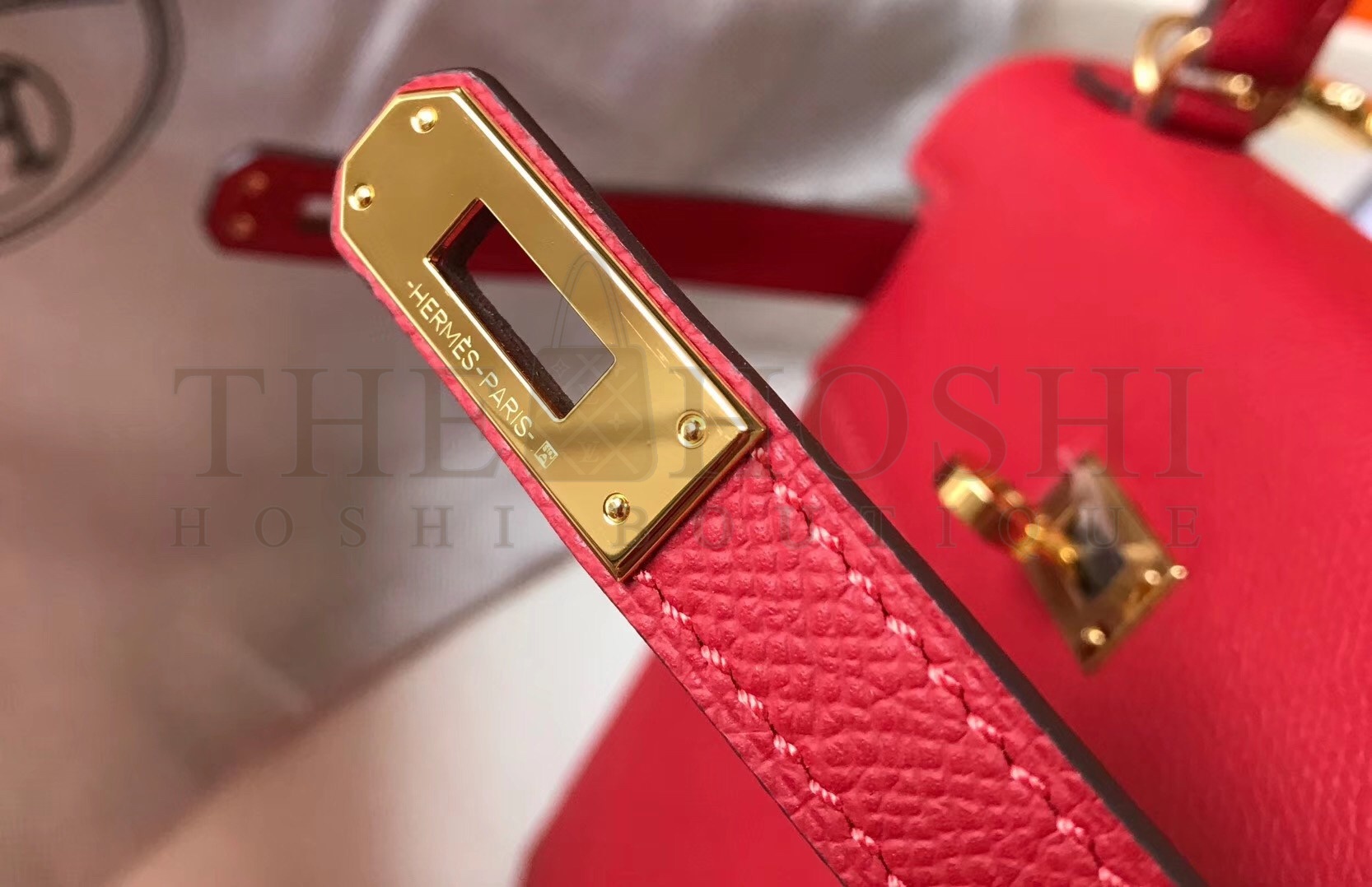 H**me5 Kelly 25cm Sellier Bag In Red Epsom Leather Master Quality