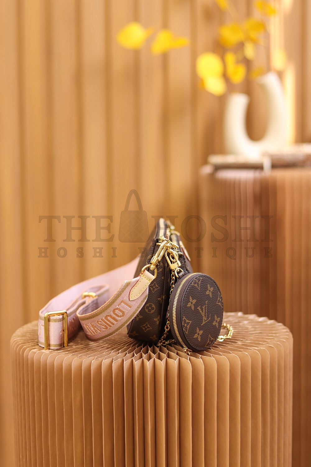 L0vis Vvtt0n LV Women Multi-Pochette Accessoires Bag Monogram Canvas-Pink M44840 Master Quality