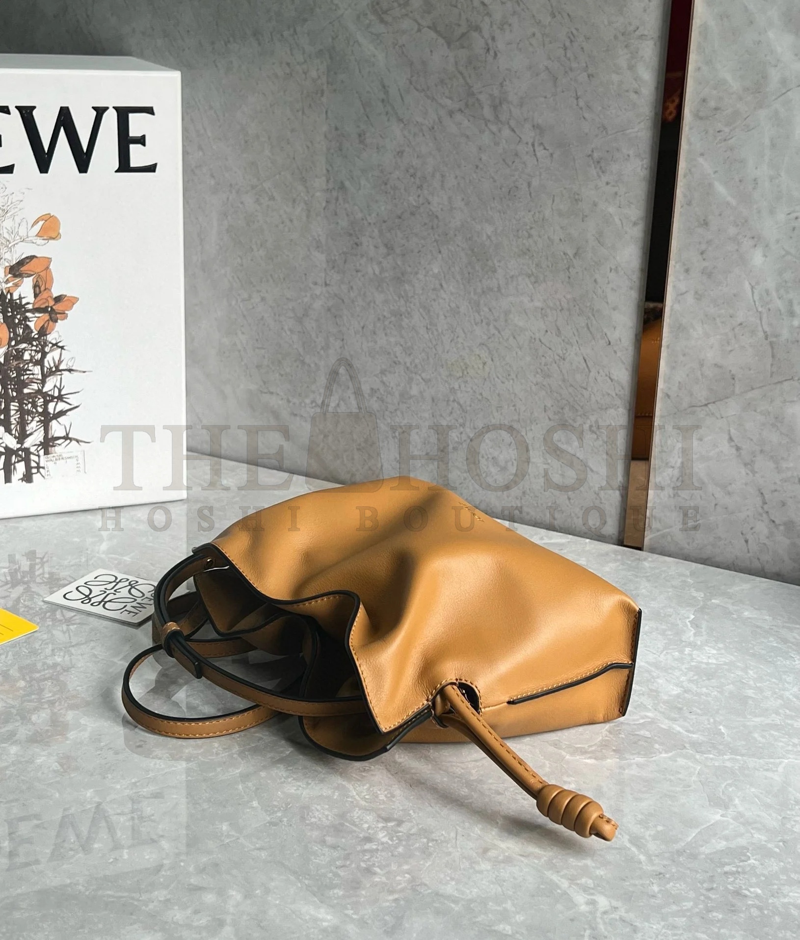 L0ew* Mini Flamenco Clutch Bag in Warm Desert Nappa Calfskin Master Quality