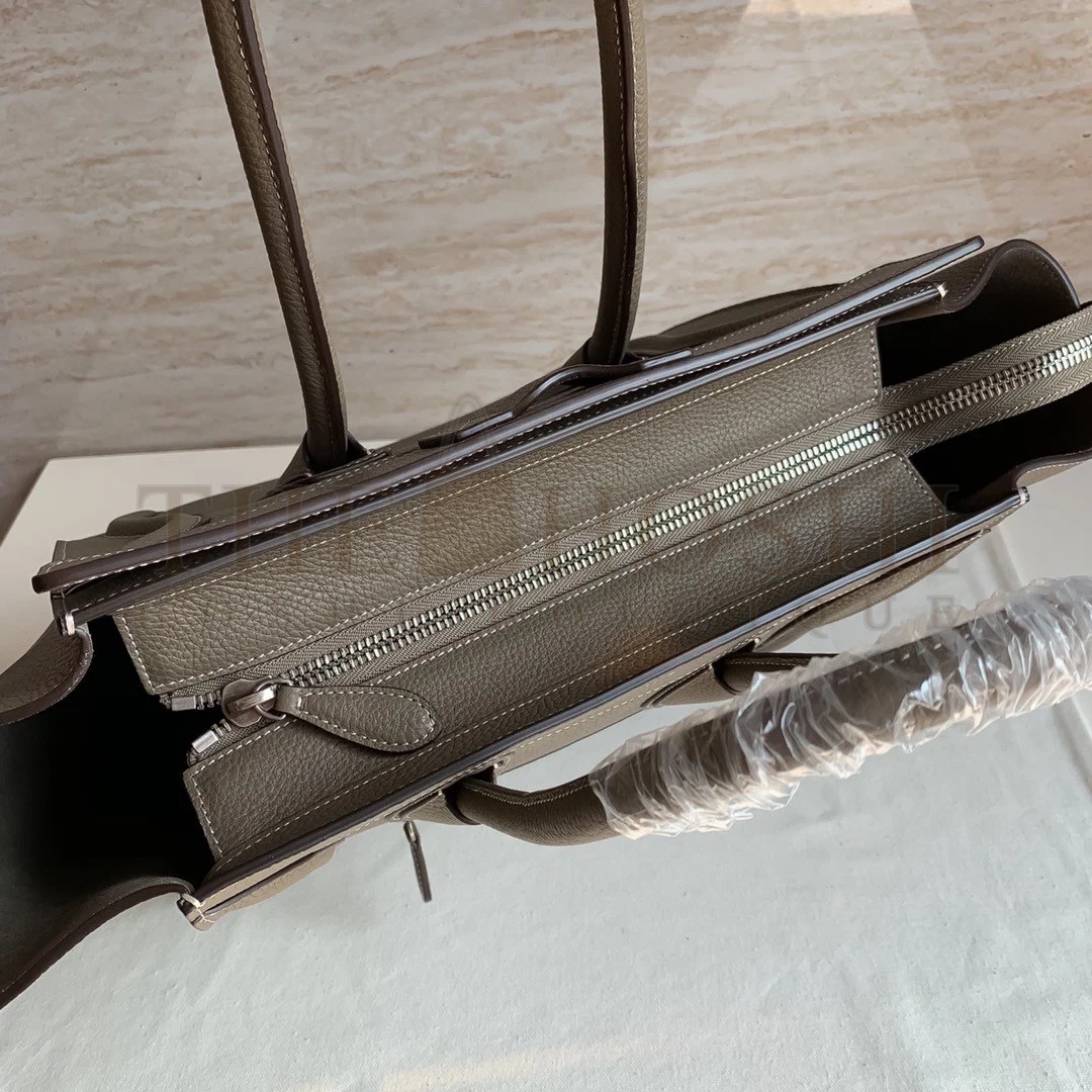 Ce1i*e Mini Luggage Tote Bag In Souris Drummed Calfskin Master Quality