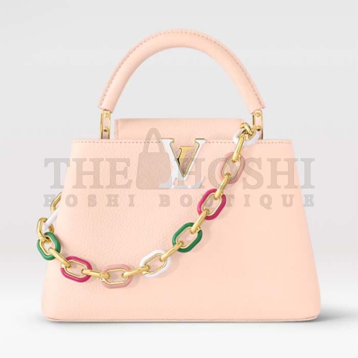 L0vis Vvtt0n LV Women Capucines BB Handbag Jasmine Pink Taurillon Leather Master Quality