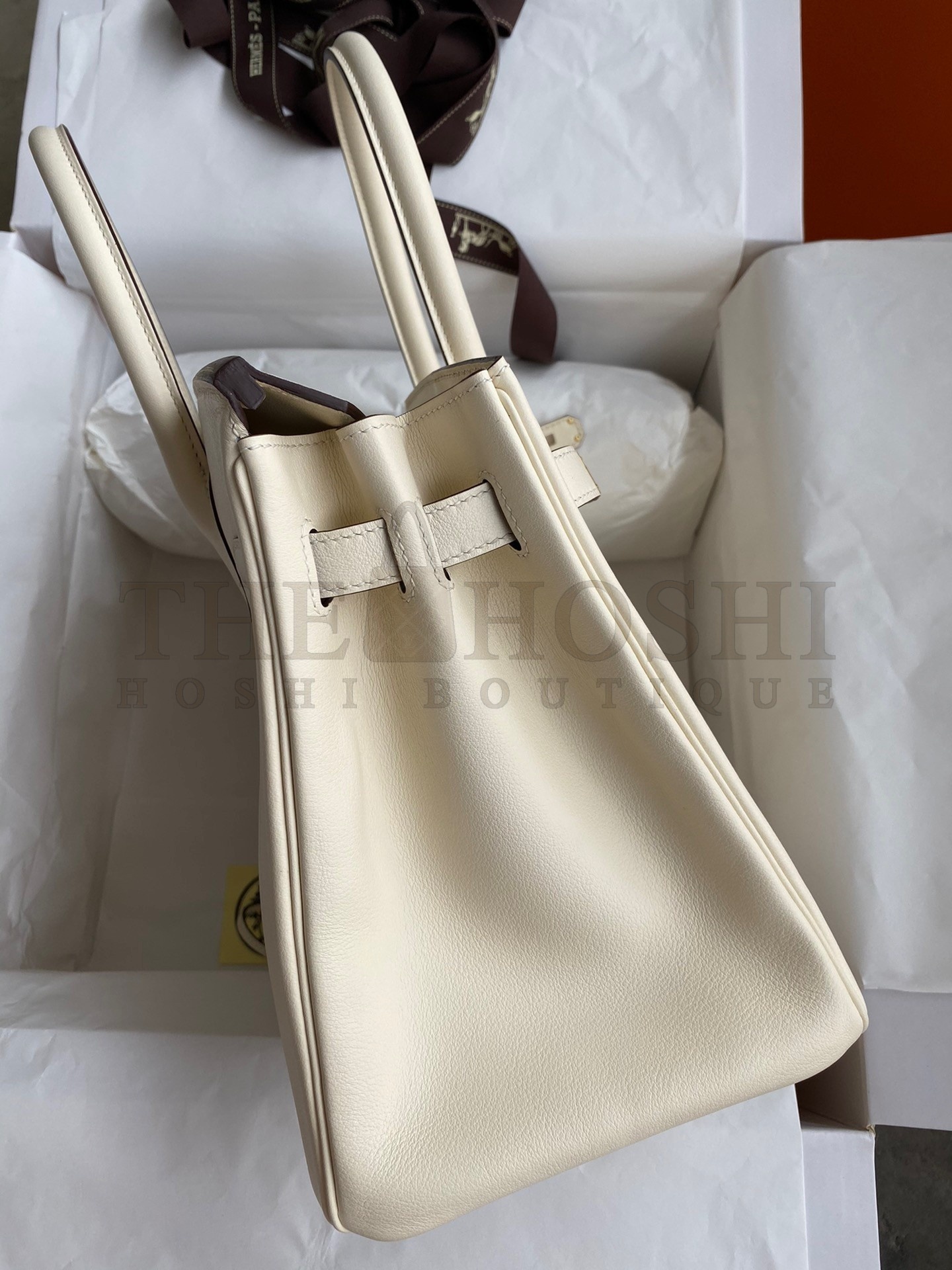 H**me5 Birkin 30 Retourne Handmade Bag In Nata Swift Leather Master Quality