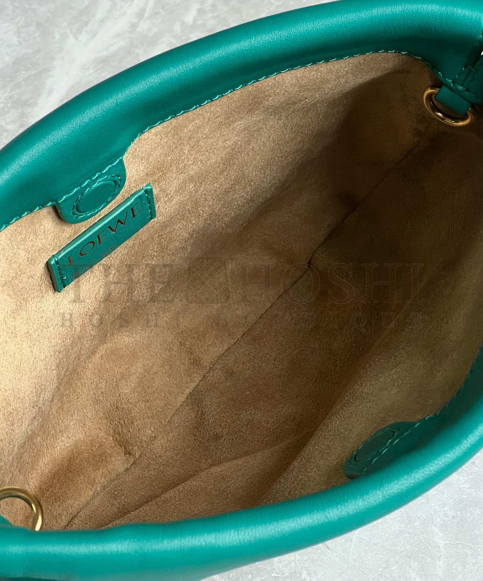 L0ew* Mini Flamenco Purse Bag in Green Nappa Lambskin Master Quality