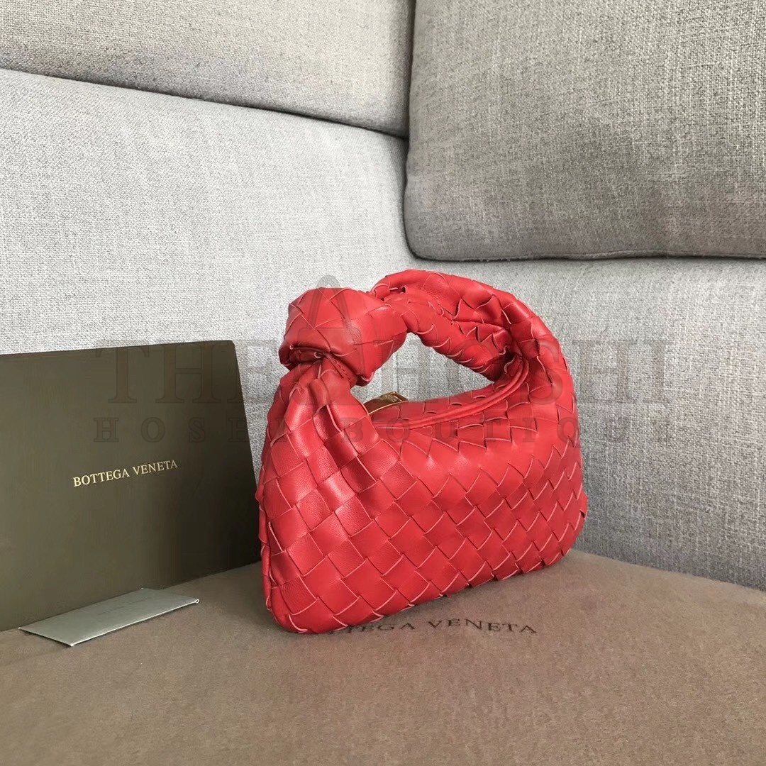 B0tt*ga Ven*ta Mini BV Jodie Bag In Red Woven Leather Master Quality