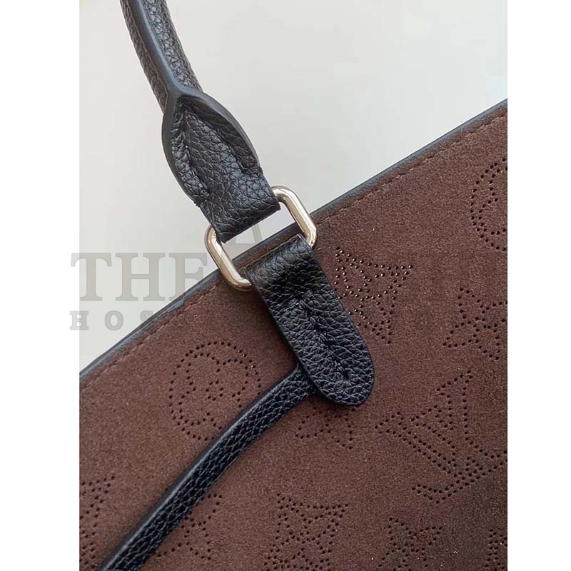 L0vis Vvtt0n LV Women Bella Tote Black Mahina Perforated Calfskin Master Quality