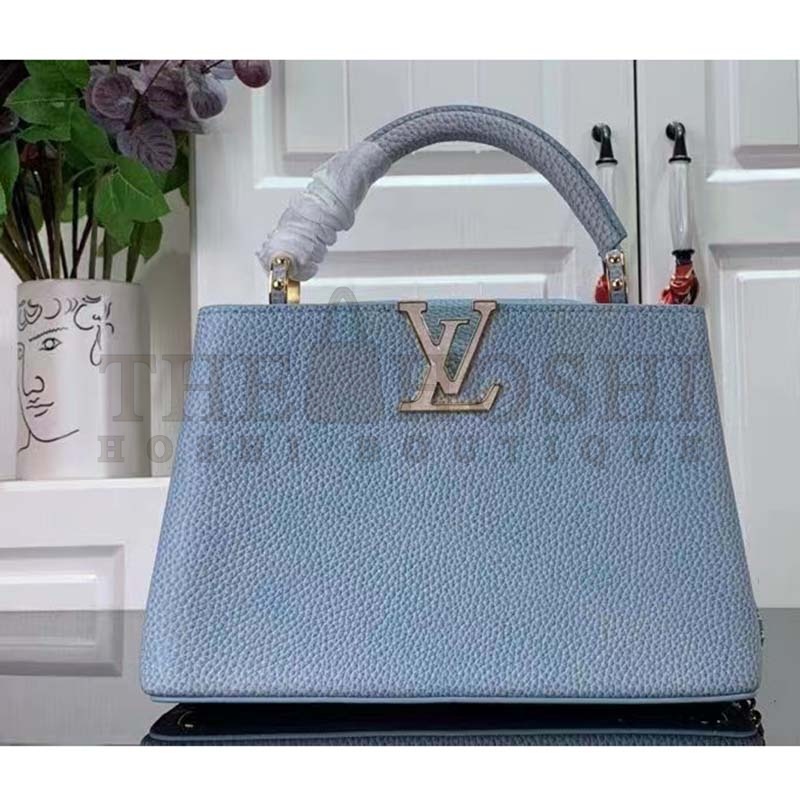 L0vis Vvtt0n LV Women Capucines BB Handbag Lilas Purple Taurillon Leather Shimmery Master Quality