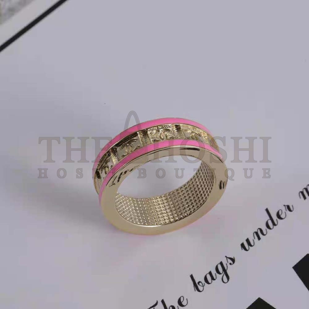 Ch**el Women Ring in Metal-Pink Master Quality