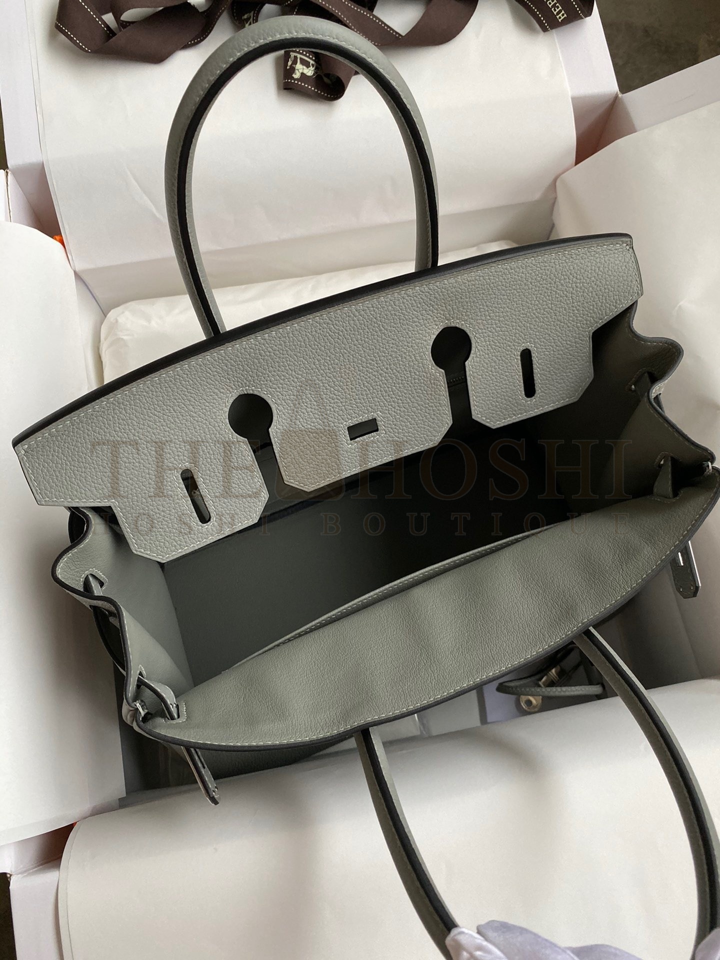 H**me5 Birkin 30 Retourne Handmade Bag In Girls Mouette Clemence Leather Master Quality