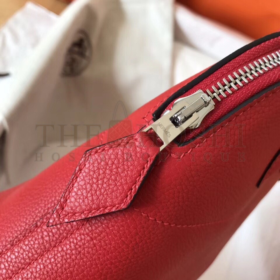 H**me5 Red Clemence Bolide 27cm Handmade Bag Master Quality